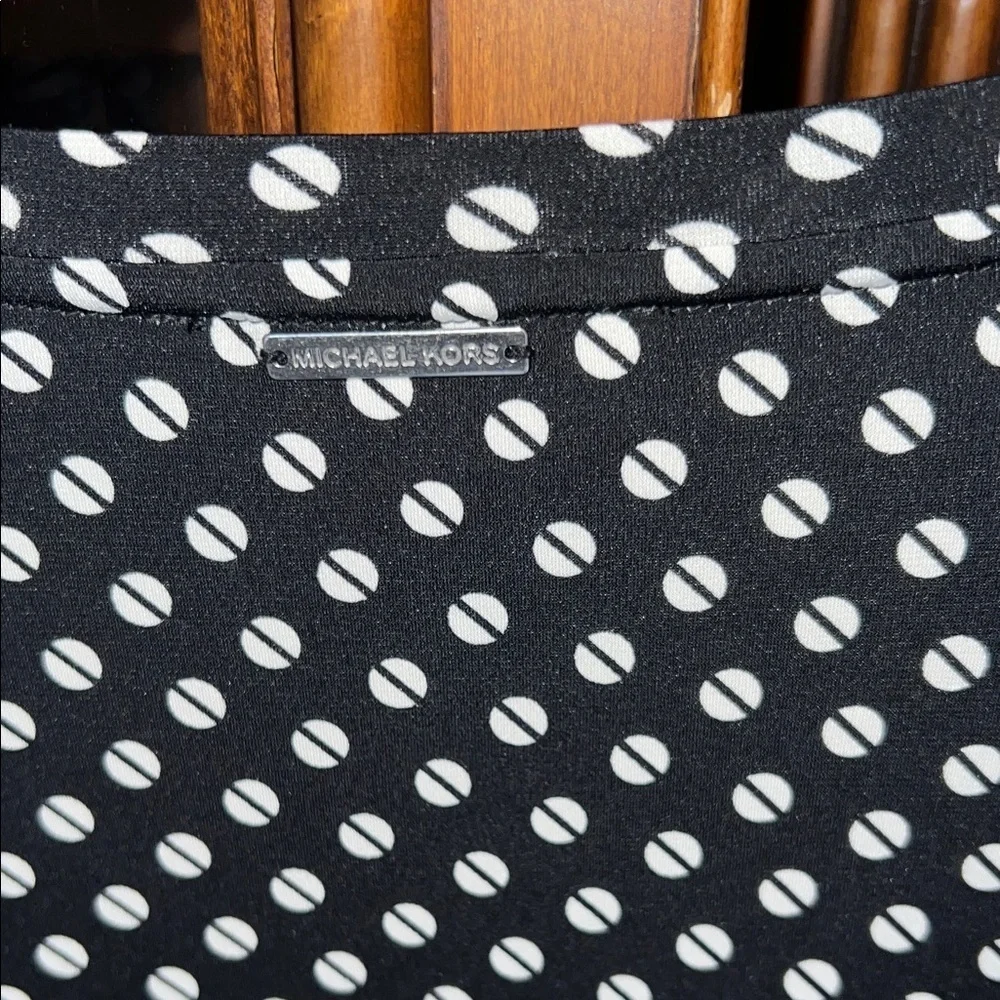 Michael Kors Black and White Polka Dot Blouse